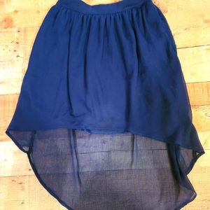 💠CONVERSE Sheer ASYMMETRICAL Navy Skirt💠